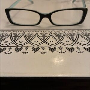 Tiffany & Co. Black and Blue Rectangular Glasses